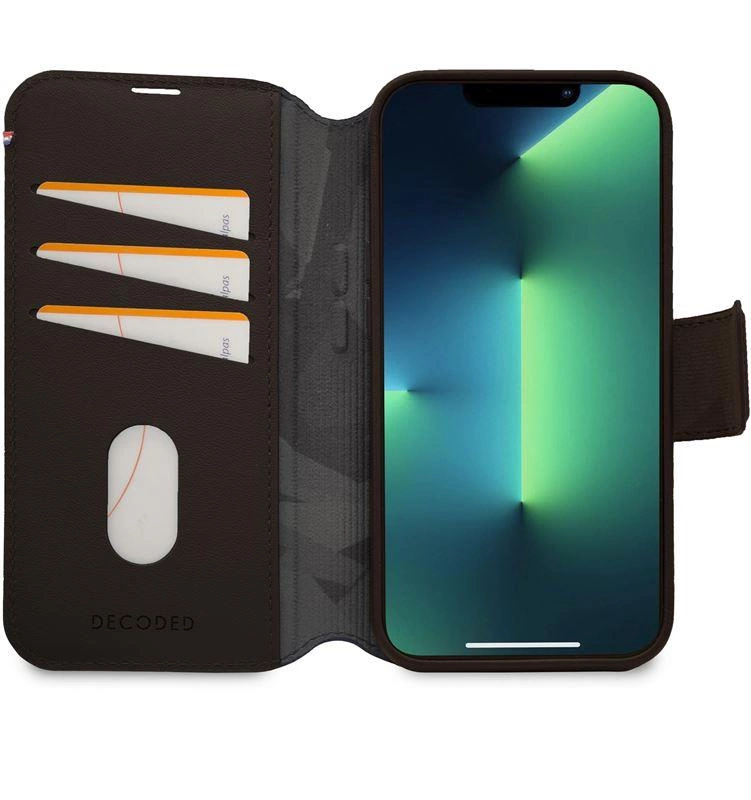 Decoded Detachable Wallet Case Leather with MagSafe with Flip for iPhone 14 Pro Max - Browneng