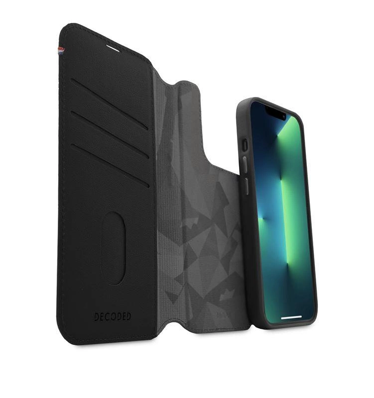 154304_3 Decoded Detachable Wallet Case Leather with MagSafe with Flip for iPhone 14 Pro - Blackeng