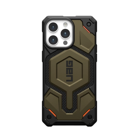 154449_1 UAG Monarch Pro case with MagSafe for iPhone 15 Pro Max - green Kevlareng