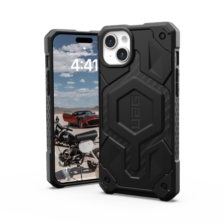 UAG Monarch Pro case with MagSafe for iPhone 15 Plus - black carboneng