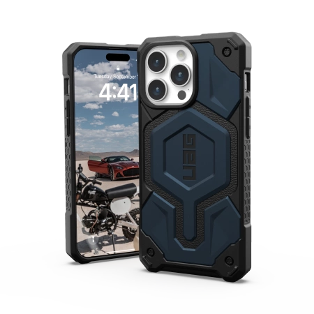 UAG Monarch Pro case with MagSafe for iPhone 15 Pro Max - dark blueeng