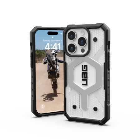 154455_2 UAG Pathfinder MagSafe case for iPhone 15 Pro - transparenteng