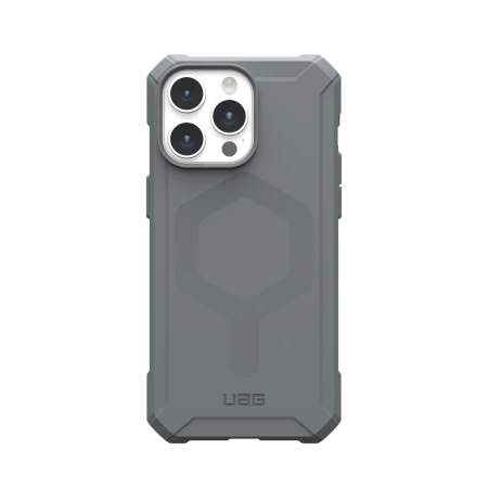 154483_1 UAG Essential Armor MagSafe case for iPhone 15 Pro Max - silvereng