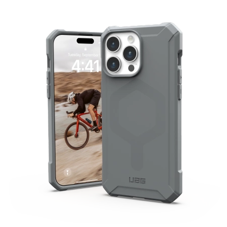 154483_2 UAG Essential Armor MagSafe case for iPhone 15 Pro Max - silvereng