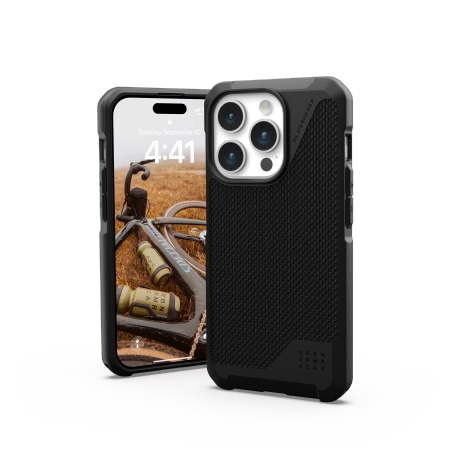 154486_2 UAG Metropolis LT MagSafe case for iPhone 15 Pro - black kevlareng