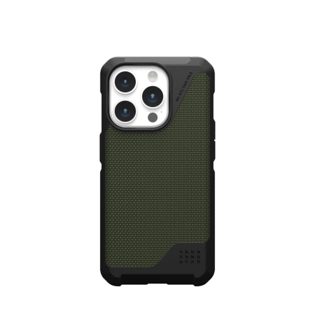 154488_1 UAG Metropolis LT MagSafe case for iPhone 15 Pro - green Kevlareng