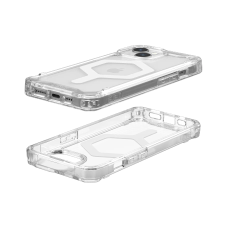 UAG Plyo MagSafe case for iPhone 15 - transparent and whiteeng
