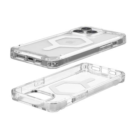 UAG Plyo MagSafe case for iPhone 15 Pro Max - transparent and whiteeng