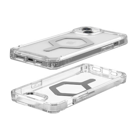 154494_3 UAG Plyo MagSafe case for iPhone 15 Plus - transparent and silvereng