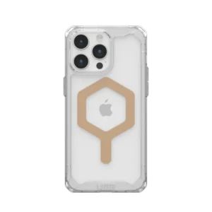 UAG Plyo MagSafe case for iPhone 15 Pro Max - transparent and goldeng