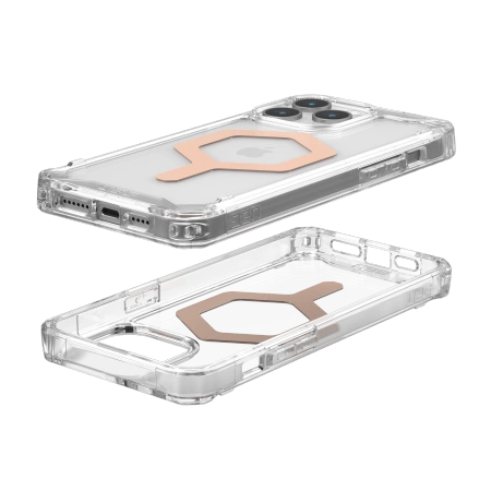 154497_3 UAG Plyo MagSafe case for iPhone 15 Pro Max - transparent and pearleng
