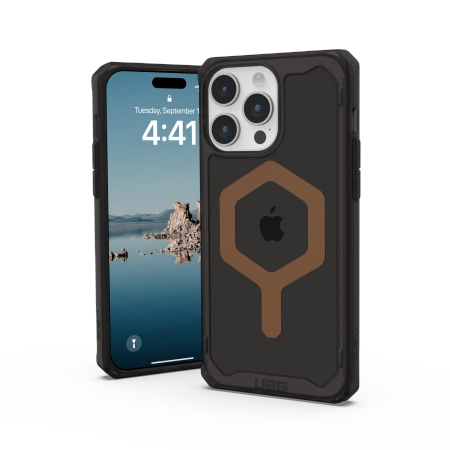 UAG Plyo MagSafe case for iPhone 15 Pro Max - black and browneng