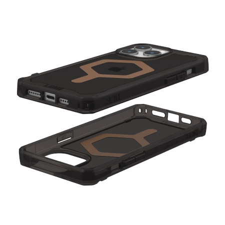 UAG Plyo MagSafe case for iPhone 15 Pro Max - black and browneng