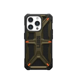 UAG Monarch case for iPhone 15 Pro - green kevlareng