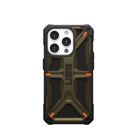 154515_1 UAG Monarch case for iPhone 15 Pro - green kevlareng