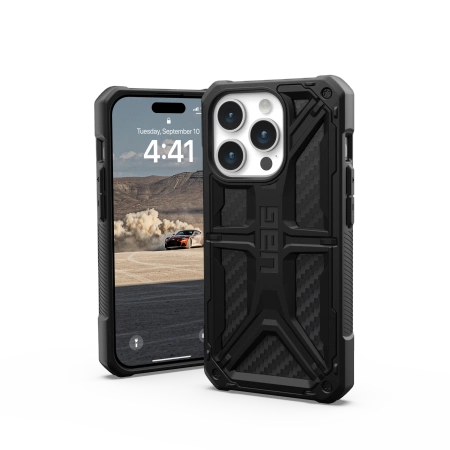 154518_2 UAG Monarch case for iPhone 15 Pro - black carboneng