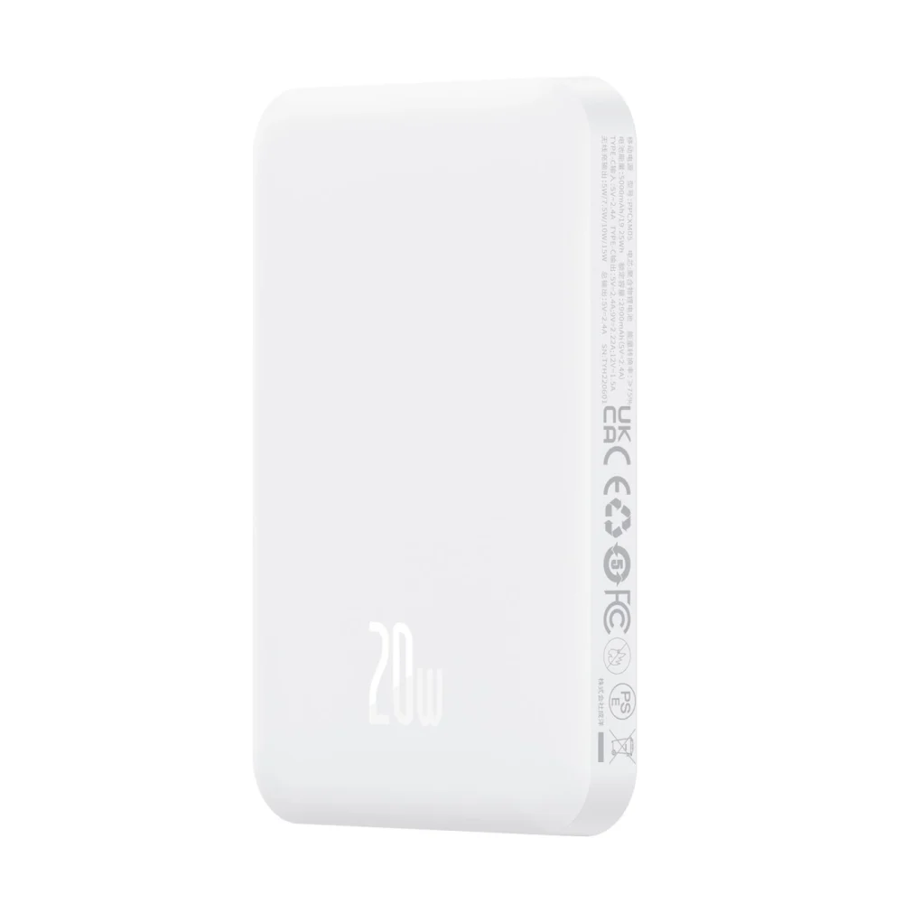 Baseus mini power bank 5000mAh 20W + USB-C cable (20V/3A) - whiteeng