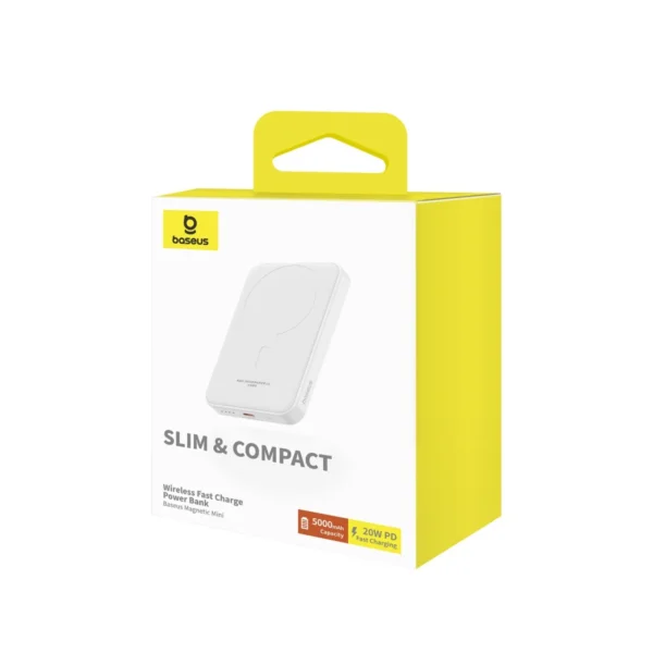 Baseus mini power bank 5000mAh 20W + USB-C cable (20V/3A) - whiteeng