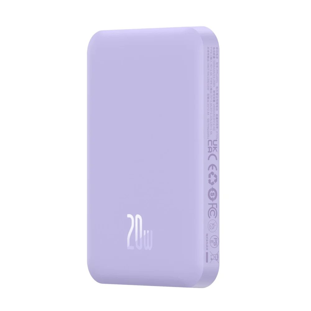 Baseus mini power bank 5000mAh 20W + USB-C cable (20V/3A) - purpleeng