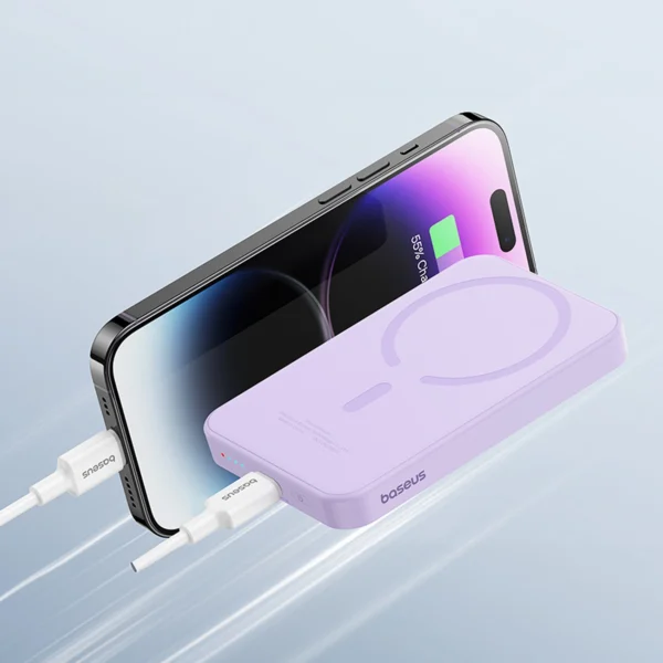 Baseus mini power bank 5000mAh 20W + USB-C cable (20V/3A) - purpleeng