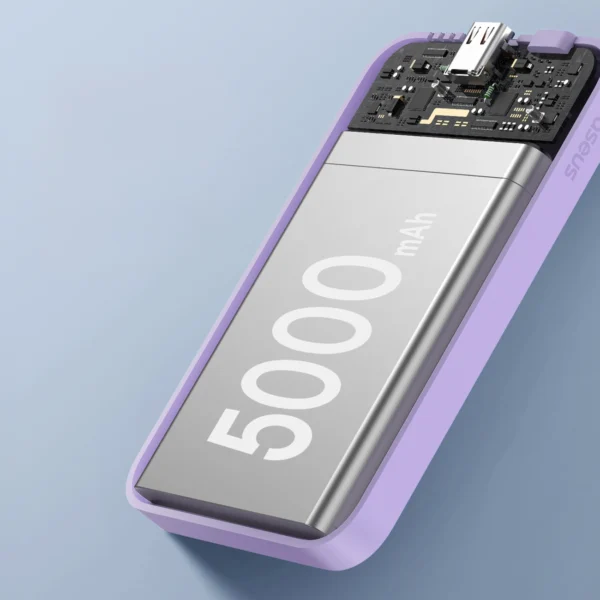 Baseus mini power bank 5000mAh 20W + USB-C cable (20V/3A) - purpleeng