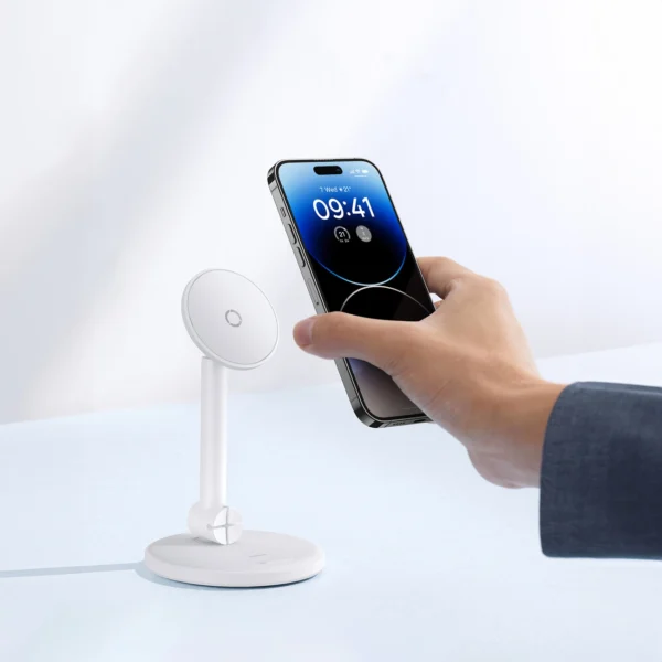 Baseus MagPro magnetic standing holder for the phone - whiteeng