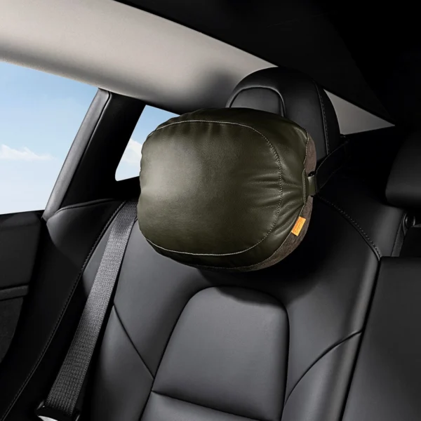 Baseus ComfortRide Series car headrest cushion with 2 materials - dark greeneng