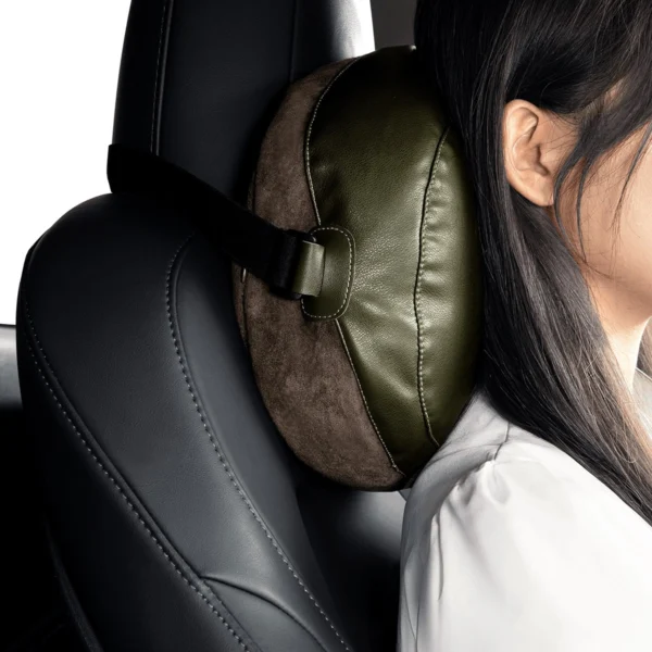 Baseus ComfortRide Series car headrest cushion with 2 materials - dark greeneng
