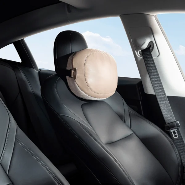 Baseus ComfortRide Series car headrest cushion with 2 materials - beigeeng