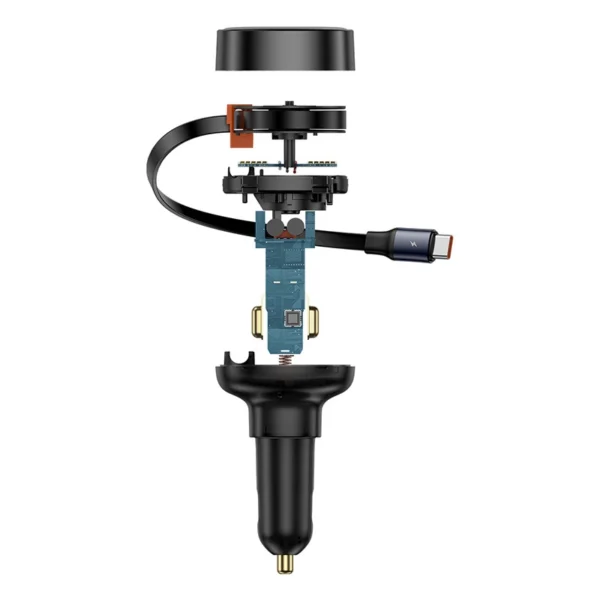 Baseus Enjoyment Pro USB-C (female) / USB-C (male) 60W car charger - blackeng