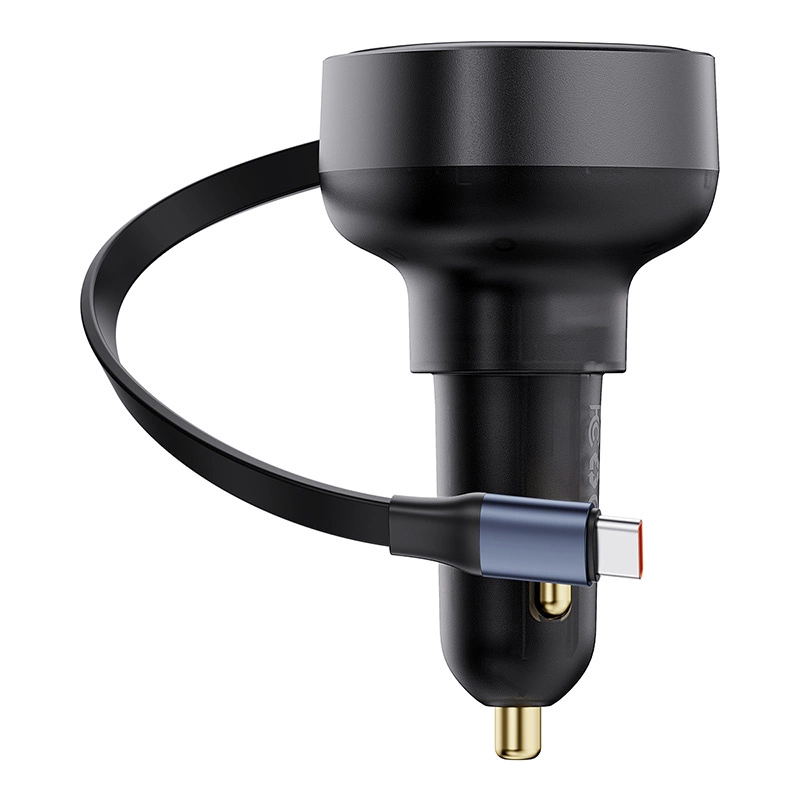 Baseus Enjoyment Pro USB-C (female) / USB-C (male) 60W car charger - blackeng