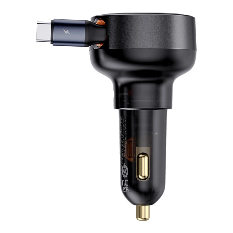 Baseus Enjoyment Pro USB-C (female) / USB-C (male) 60W car charger - blackeng