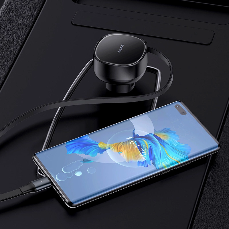 Baseus Enjoyment Pro USB-C (female) / USB-C (male) 60W car charger - blackeng