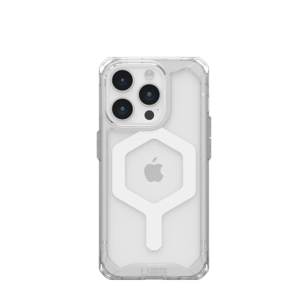 154612_1 UAG Plyo MagSafe case for iPhone 15 Pro - transparent and whiteeng