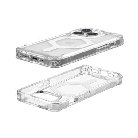 154612_3 UAG Plyo MagSafe case for iPhone 15 Pro - transparent and whiteeng