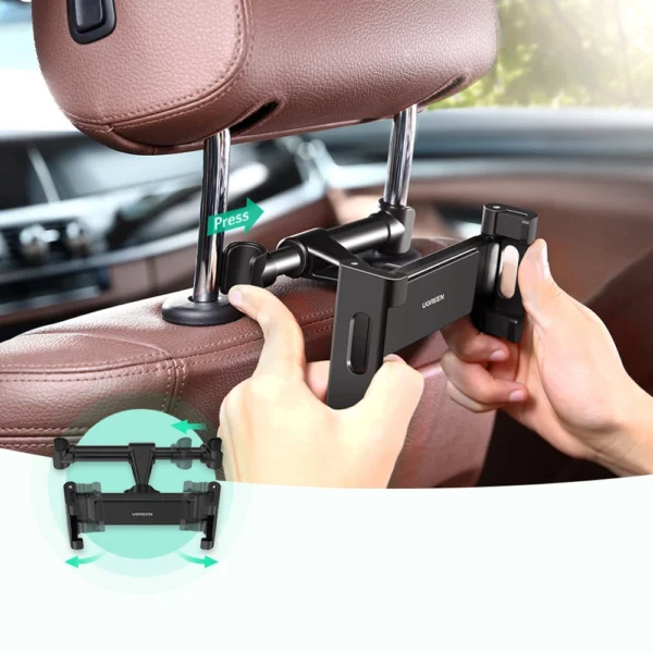 Ugreen car headrest smartphone/tablet holder black (LP160)eng
