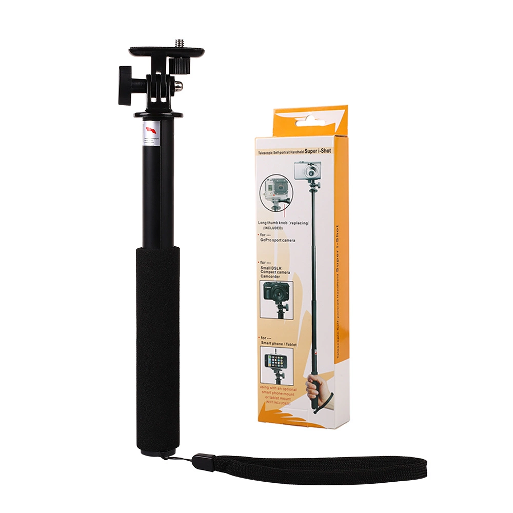 Selfie stick with camera holder - blackeng