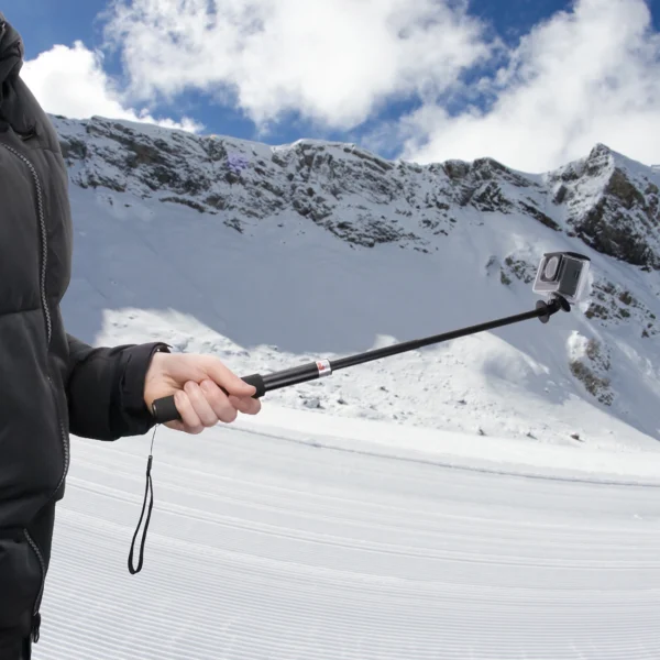 Selfie stick with camera holder - blackeng