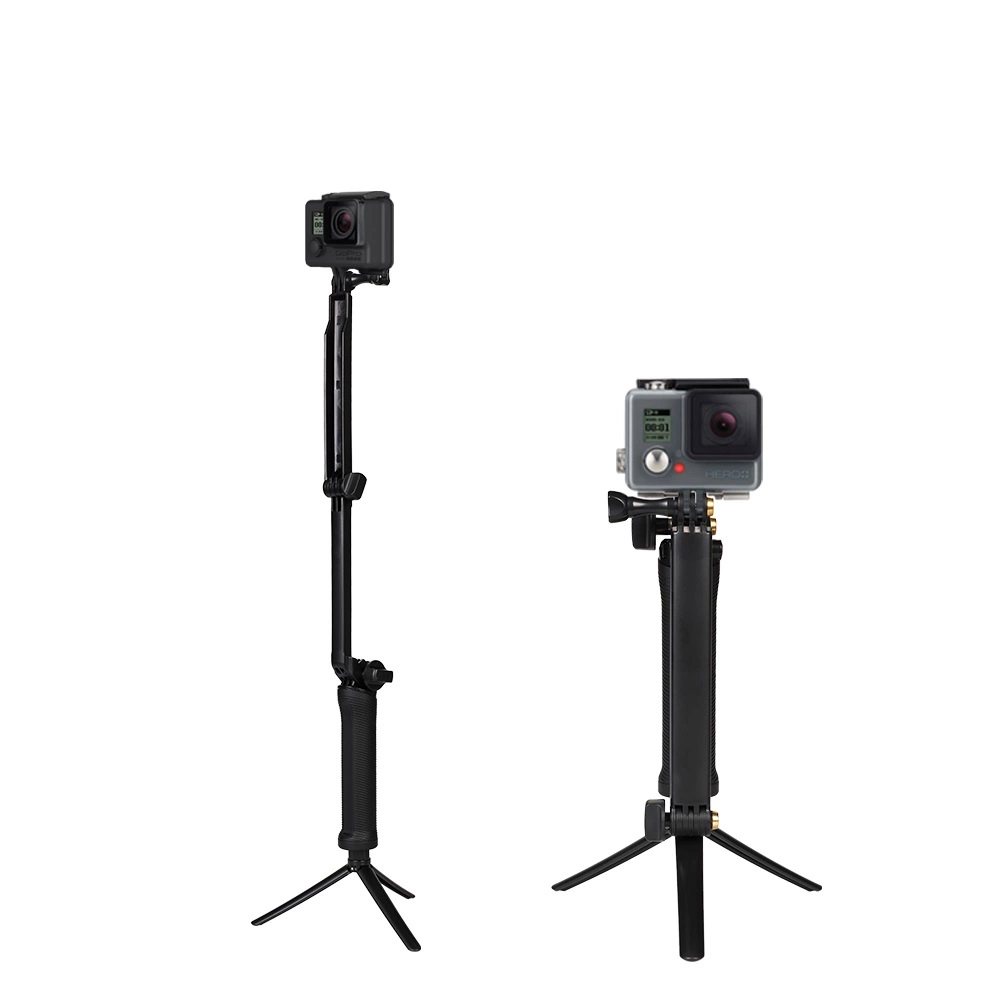 3 in 1 Monopod Tripod with Selfie Stick for GoPro - Blackeng