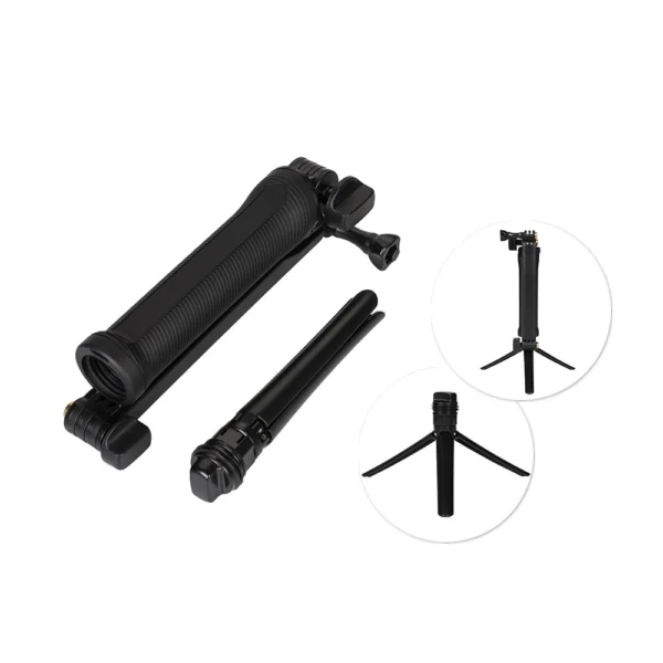 3 in 1 Monopod Tripod with Selfie Stick for GoPro - Blackeng