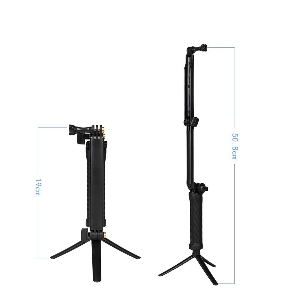 3 in 1 Monopod Tripod with Selfie Stick for GoPro - Blackeng