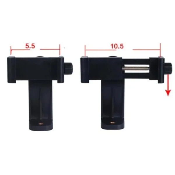 Adjustable harness for a sports camera with a rotating tripod and a phone standeng