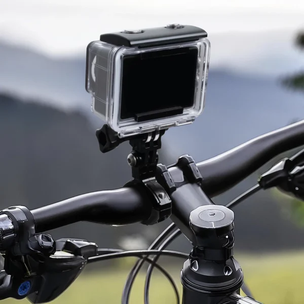 Aluminum GoPro Camera Mount - For Bike Handlebars - Blackeng
