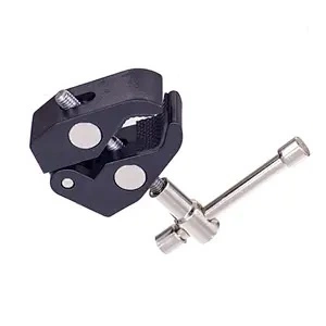 Clamping bracket for mounting accessories with 1/4 and 3/8 inch screweng