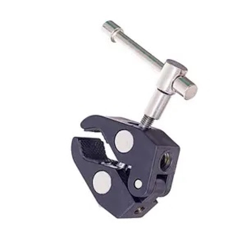 Clamping bracket for mounting accessories with 1/4 and 3/8 inch screweng