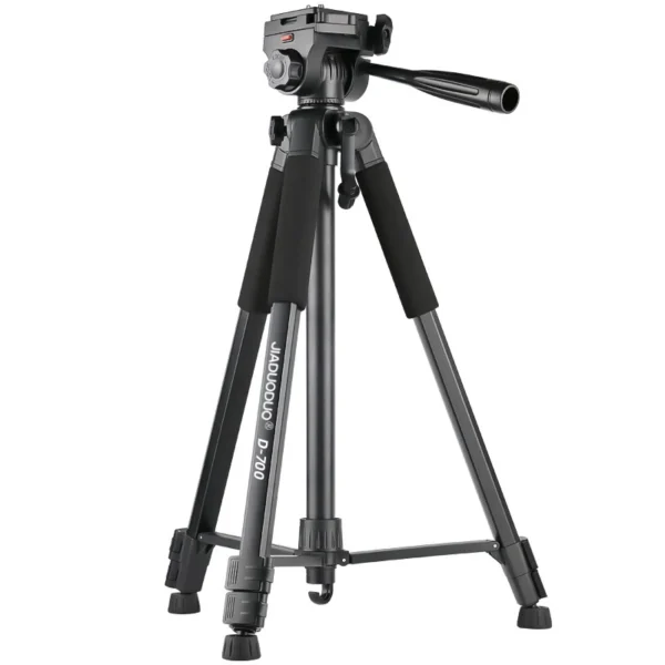 Aluminum photographic tripod with adjustable base - grayeng