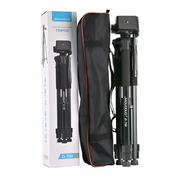 Aluminum photographic tripod with adjustable base - grayeng