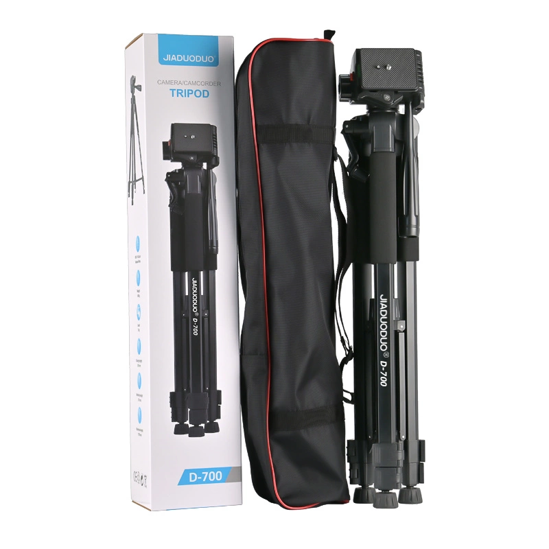 Aluminum photographic tripod with adjustable base - grayeng