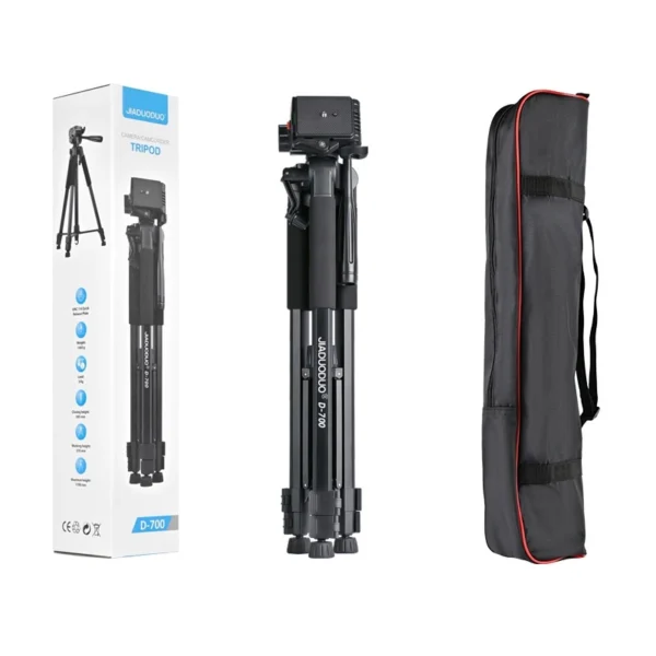 Aluminum photographic tripod with adjustable base - grayeng