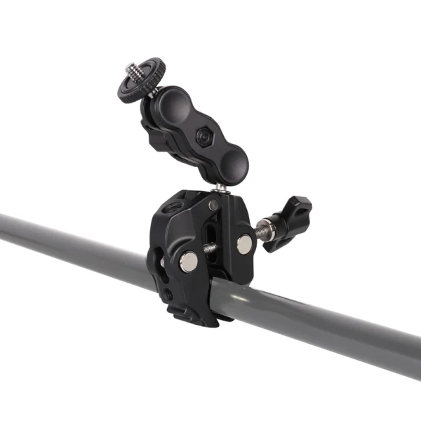 Phone and sports camera holder with clampeng